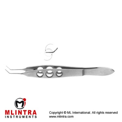 Livernois IOL Holding Forcep Curved - Highly Polished Round Jaws for Holding Soft IOLs Stainless Steel, 10 cm - 4"
